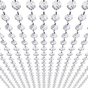 99ft Acrylic Crystal Garland Strands - Hanging Chandelier Gem Bead Chain - 14mm